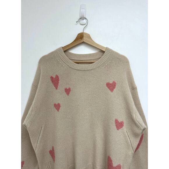 Zadig & Voltaire Markus Cashmere Heart Devil Designer Crew Neck Sweater Medium - Picture 3 of 14